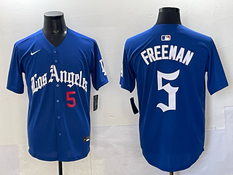 Men Los Angeles Dodgers #5 Freeman Blue 2025 Nike MLB Jersey style 002->->